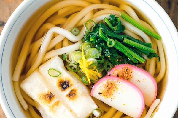 Fried Mochi in Broth